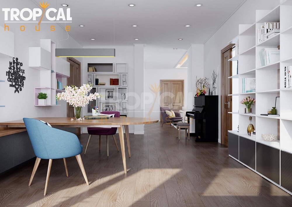 thiết kế nội thất nh&agrave; nhỏ diện t&iacute;ch 66m2